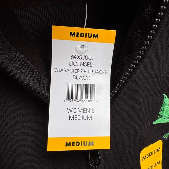 NWT Wicked Women's Embroidered Full Zip Hoodie Sweatshirt Black M Style 6QSJ001 - Picture 12 of 14